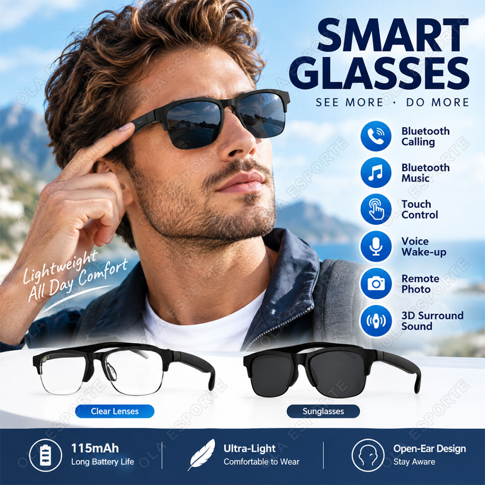 Smart Glasses Lens - نظارات ذكية بتقنية الذكاء الاصطناعي، صوت