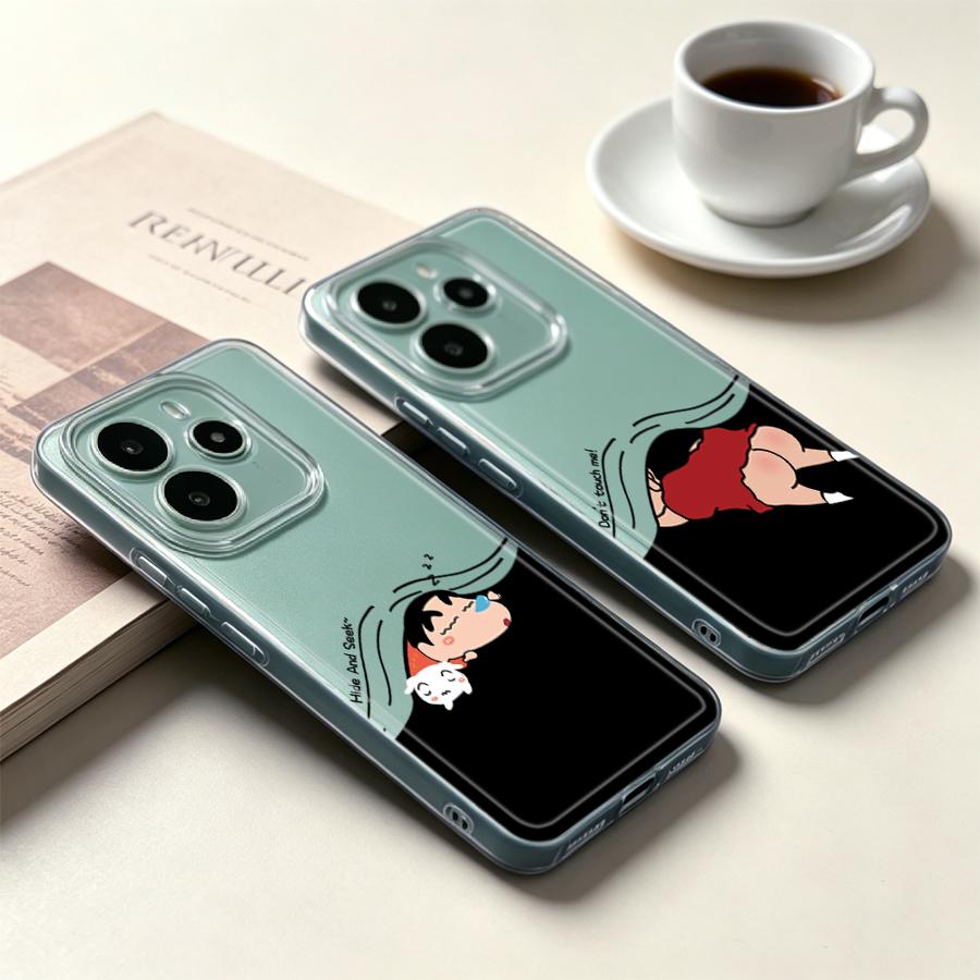 Xiaomi Redmi Note 14 - غطاء هاتف ناعم بتصميم كرتوني لشخصية
